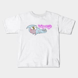 Bodyguard shark drawing Kids T-Shirt